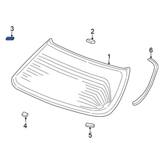 Honda OE - Rear Back Glass Clip