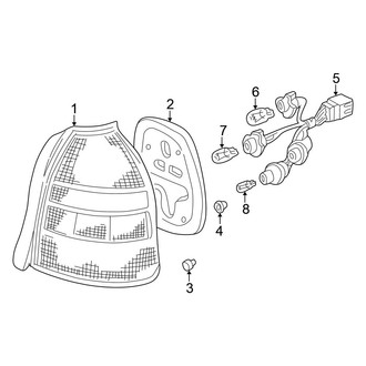 Honda OE - Rear Lamps - Tail Lamps (CX / DX Hatchback)