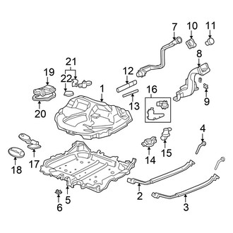 Honda OE - Fuel System Components (California), (Sedan)