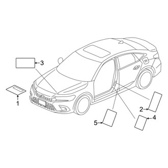 Honda OE - Information Labels - Labels (Sedan)