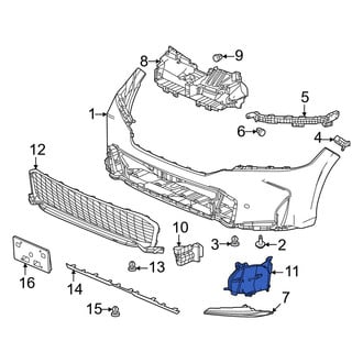 Honda OE - Front Left Lower Outer Radiator Support Air Duct