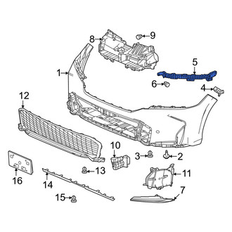Honda OE - Front Right Bumper Cover Support Rail