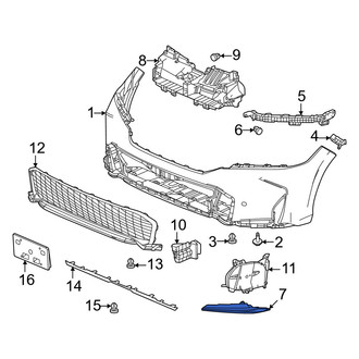Honda OE - Front Right Bumper Cover Spacer Panel