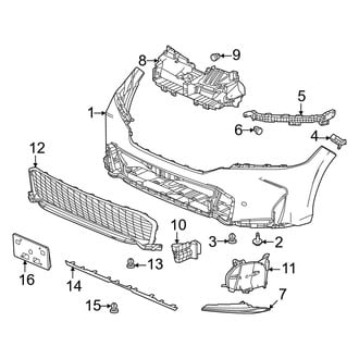 Honda OE - Front Bumper & Grille - Bumper & Components (Bumper Cover & Trim), (Sedan)
