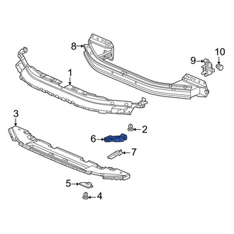Honda OE - Front Left Bumper Cover Support Rail Bracket