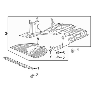 Honda OE - Radiator Support - Splash Shields (Sedan)