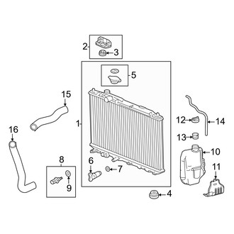Honda OE - Cooling - Radiator & Components (Engine), (Sedan)