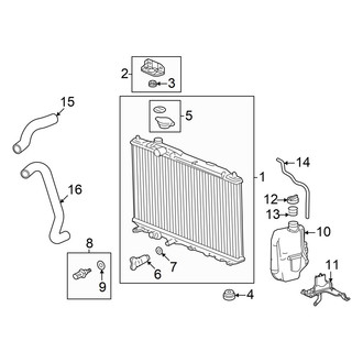 Honda OE - Cooling - Radiator & Components (1.5L)