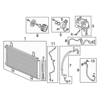 Honda OE - Air Conditioner & Heater - Condenser, Compressor & Lines (1.5L)