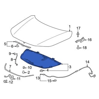 Honda OE - Front Hood Insulation Pad