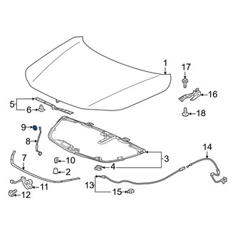 Honda OE - Hood Prop Rod Grommet