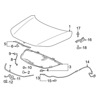 Honda OE - Hood & Components (Sedan)