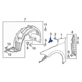 Honda OE - Right Fender Bracket