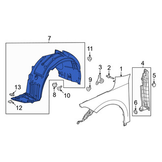 Honda OE - Front Left Fender Splash Shield