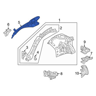 Honda OE - Front Left Outer Fender Rail