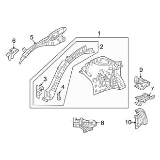 Honda OE - Fender - Structural Components & Rails (Upper Components), (Sedan)