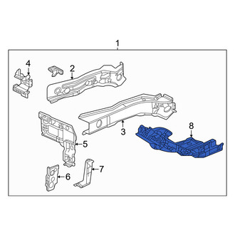 Honda OE - Front Left Fender Rail Reinforcement