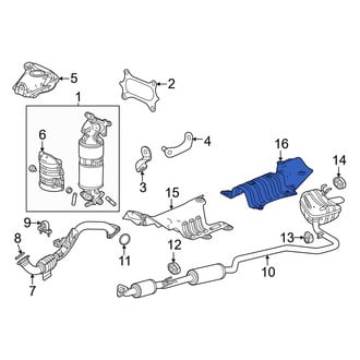 Honda OE - Center Floor Pan Heat Shield