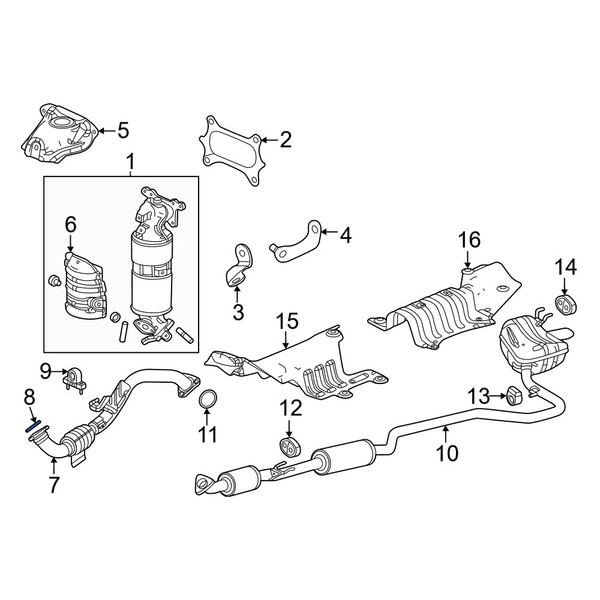 ホンダS800M用部品 Honda OE 18302SP0003 - Front Exhaust Pipe Flange Gasket