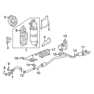 Honda OE - Exhaust System - Exhaust Components (Sedan)