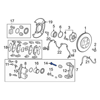 Honda OE - Front Upper Disc Brake Caliper Pin