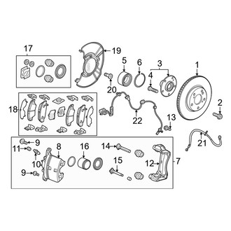 Honda OE - Front Suspension - Brake Components