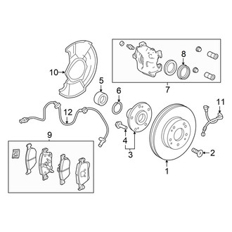Honda OE - Front Suspension - Brake Components (Si)