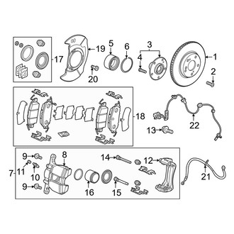 Honda OE - Front Suspension - Brake Components (Hybrid Sport / Hybrid Sport Touring)
