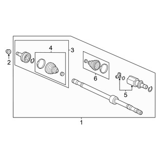 Honda OE - Front Suspension - Drive Axles (LX / Sport)