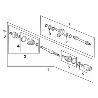 Honda OE - Front Suspension - Drive Axles (Hybrid Sport / Hybrid Sport Touring)