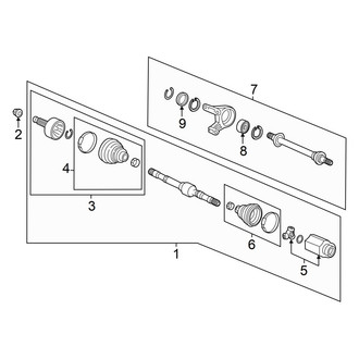 Honda OE - Front Suspension - Drive Axles (Si)