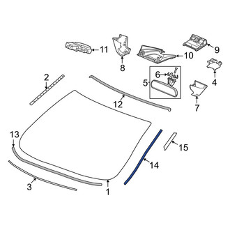 Honda OE - Front Left Windshield Molding