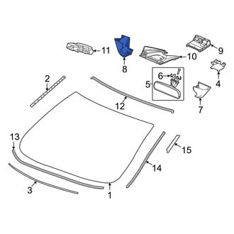 Honda OE - Front Left Interior Rear View Mirror Cover
