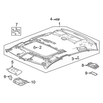 Honda OE - Roof - Interior Trim (With Sunroof)