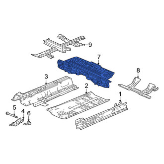 Honda OE - Rear Lower Floor Pan Crossmember