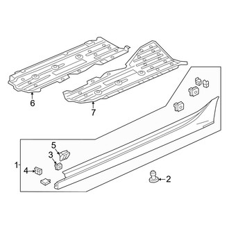 Honda OE - Pillars, Rocker & Floor - Exterior Trim (Sedan)