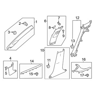 Honda OE - Pillars, Rocker & Floor - Interior Trim