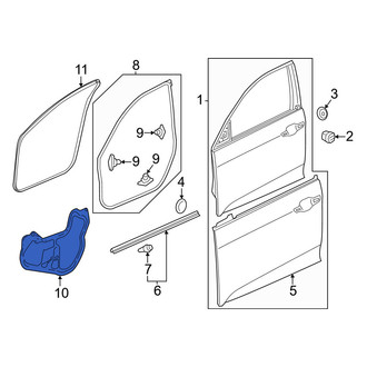 Honda OE - Front Left Door Water Deflector