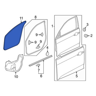 Honda OE - Front Left Inner Door Seal