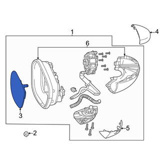 Honda OE - Front Right Door Mirror Glass