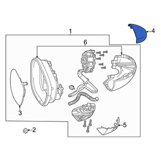 Honda OE - Front Right Upper Door Mirror Cover