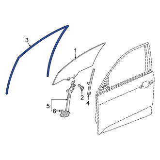 Honda OE - Front Left Window Channel