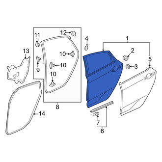 Honda OE - Rear Left Door Shell