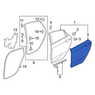 Honda OE - Rear Right Outer Door Outer Panel