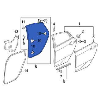 Honda OE - Rear Left Outer Door Seal