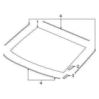 Honda OE - Back Glass - Glass (Sedan)