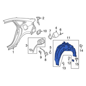 Honda OE - Rear Left Quarter Panel Splash Shield