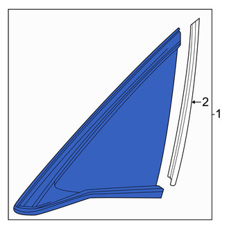 Honda OE - Rear Right Quarter Glass