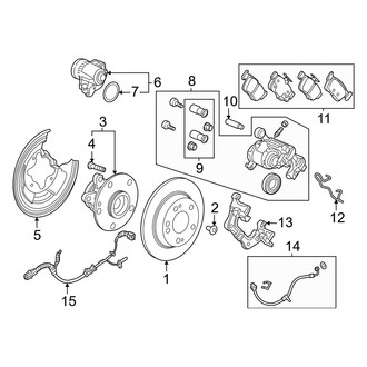 Honda OE - Rear Suspension - Brake Components