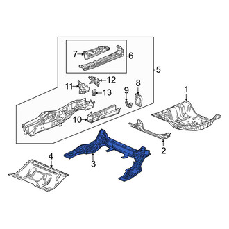 Honda OE - Front Lower Floor Pan Crossmember